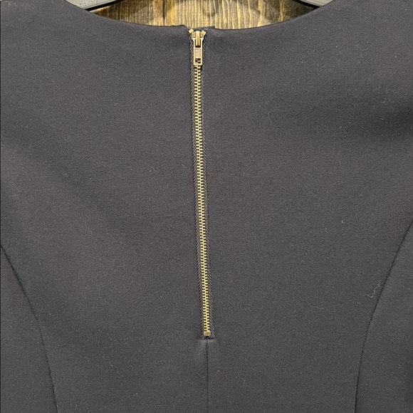 41 Tweed Fringe Blouse M Red Black Shimmer Gold Top Zipper Stretch Office Boho - Picture 9 of 12